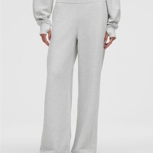 Scuba Mid-Rise Wide-Leg Pant Waffle